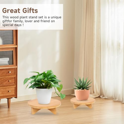 Support de pot de fleurs d'intérieur en bois pour protéger vos sols
