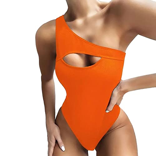 Bikini de plage sexy taille haute uni maillot de bain lié pour femme 42