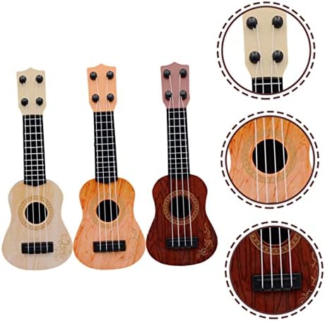 KONTONTY 3pcs Mini Ukulele Kids Guitar Kids Ukelele Guitar Musical Enlightenment Toy Birthday Present Toddler 7 41Yi91IwPLL. AC