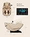 RELX 2025 Massage Chair Full Body, Zero Gravity Airbag Shiatsu Massage Chair with SL-Track, Heating, AI Control, Body Scan, 13 Modes, Foot Rollers, and Deep Yoga Stretch (Beige)