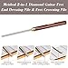 Meideal 2-in-1 Diamond Guitar Fret End Dressing File & Fret Crowning File, Pro Luthier Guitar Setup Repair Tool for Sharp Fret Ends, Fret Sprout, Deburring, Rounding, and Shaping