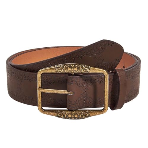 Western Cowgirls Belt for Women Vintage Buckle Leather Belts Men Cowboys Jeans Waist Belt