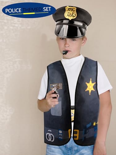 Set Disfraz Policía Infantil 8 Piezas Para Niños miniatura 4
