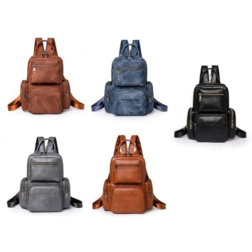Sac à dos en cuir synthétique caramel : ne cherchez plus vos clés - 3
