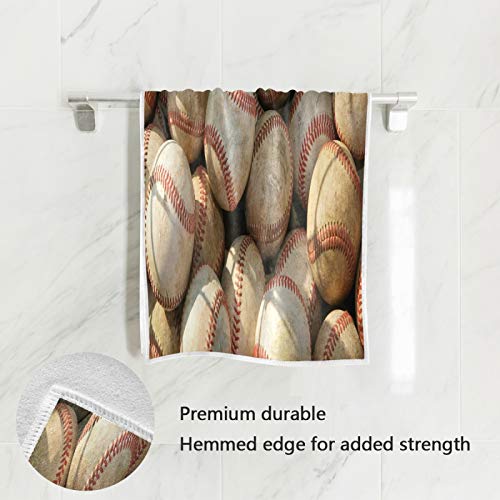 Sport Baseball Vintage Hand Towels For Bathroom, Highly Absorbent Super Soft Face Towel Large Decorative Washcloths For Kitchen Gym Spa Hotel Yoga 30"X15" #TOP1