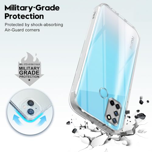 Image of Jkobi Back Cover for Realme 7i (Silicone Clear Shockproof Case with Camera Protection | Soft and Flexible | Transparent)