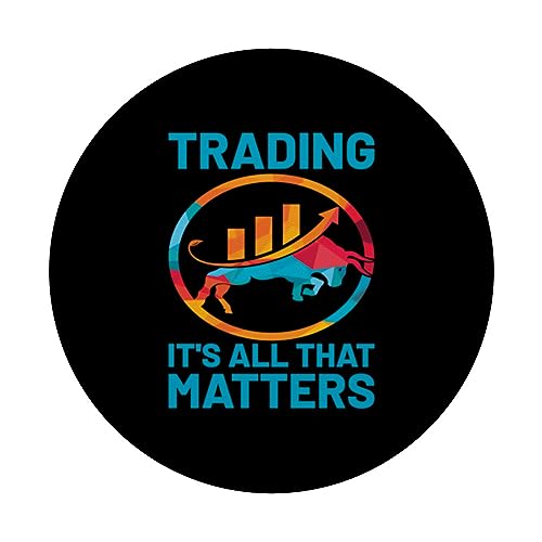 Trading That Matters Shares Stock Exchange Stock Trading PopSockets Swappable PopGrip, Black - Image 3