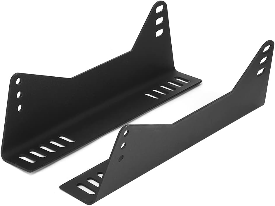 Tbest Vehicle Seat Side Mounts Brackets 2pcs Universal Heavy Duty Black Car Reinforcement Modification Kit for Enhanced Safety and Stability