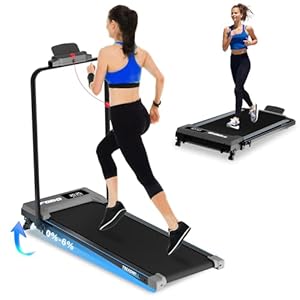 TODO Loopband met 4-traps helling, 2-in-1 opvouwbare loopband met app, mute-afstandsbediening en led-display, 1-12 km/u wandelpad, voor thuis en op kantoor