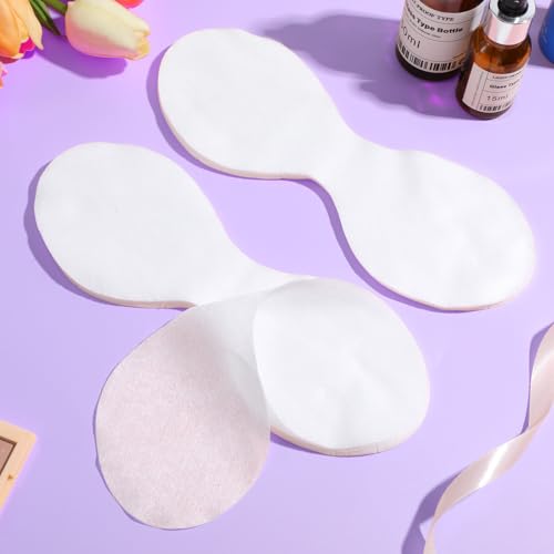 Quilax 100Pack Disposable Eye Mask, Eye Covers for Facials Disposable, White Cotton Pads for Facial Treatments, Travel and Relaxation