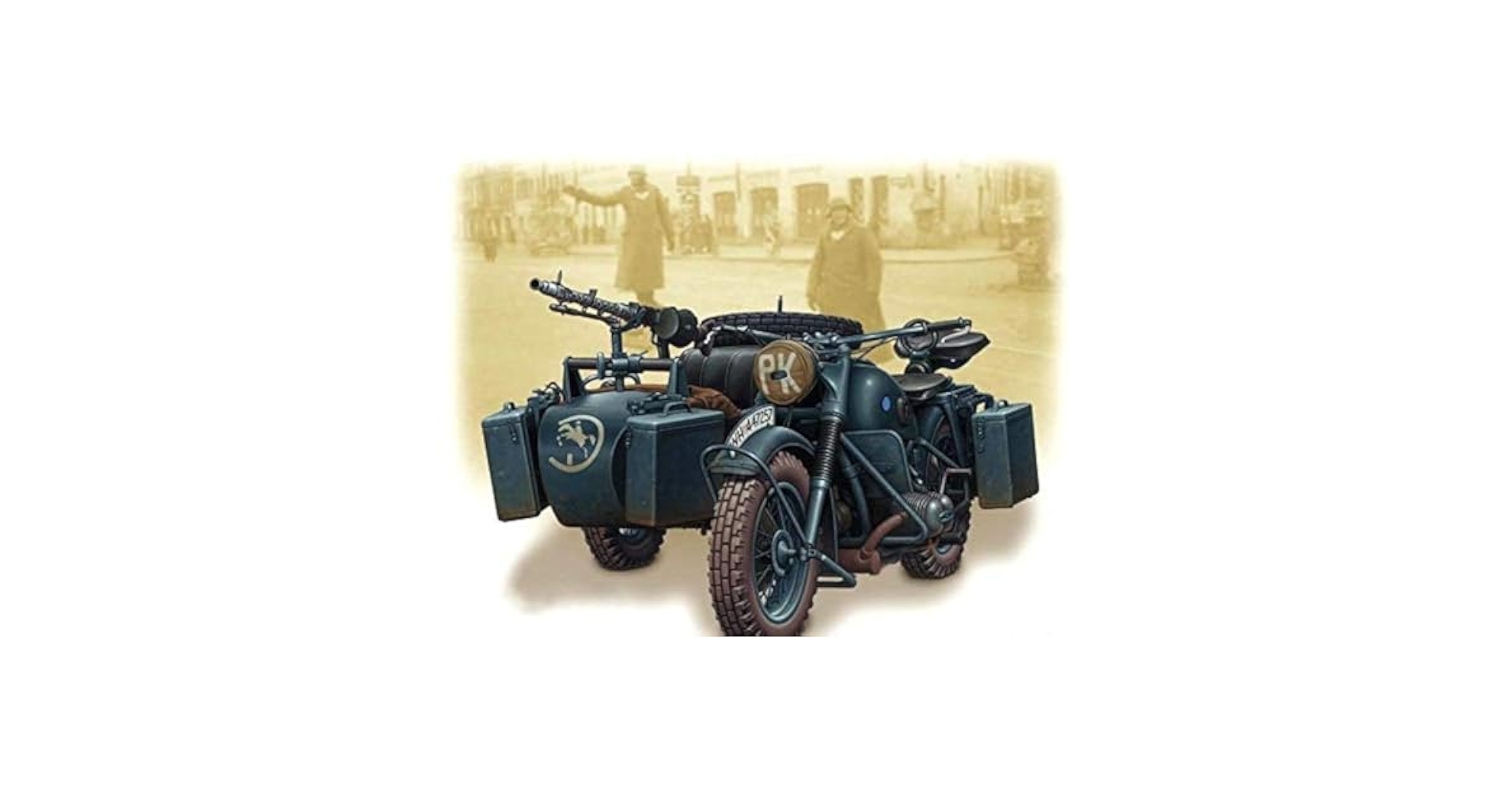 Amazon | Master Box 3528 ドイツ製オートバイ WWII BMW R75 1