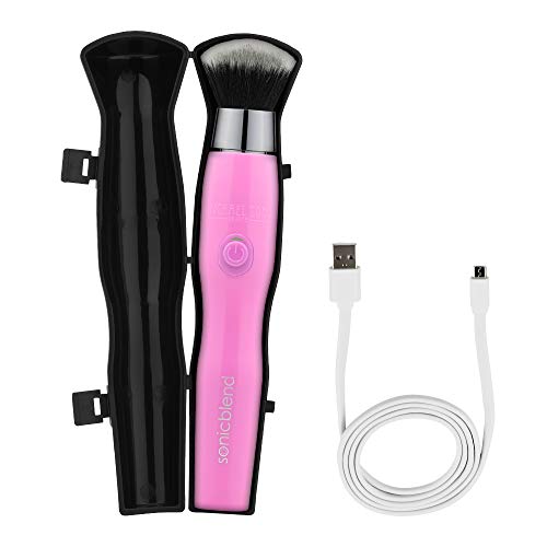 Michael Todd Beauty Sonicblend Makeup Brush – Antimicrobial, Rechargeable – For Liquid, Cream, and Powder Based Make Up – For All Skin Types