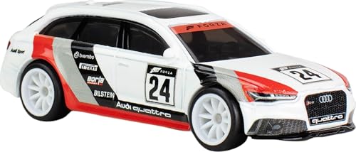 Image of Hot Wheels Premium Toy Car 17 Audi RS6 Avant, 1:64 Scale Die-Cast Replica from Popular Movie (Styles May Vary)