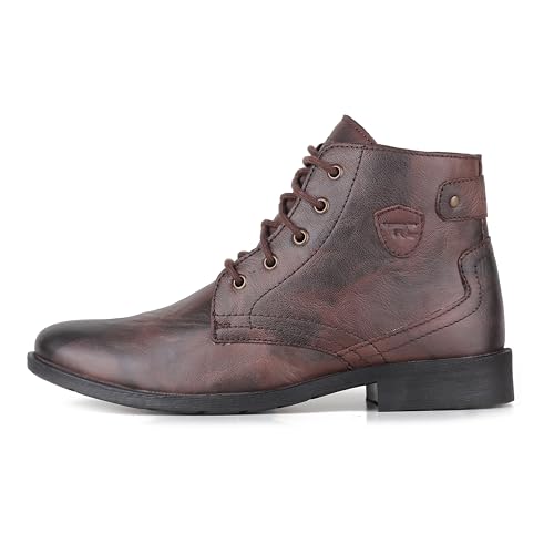 Image of Red Chief mens Rc3953 003 Red Chief Genuine Leather Boot Shoes for Men | RC3953 | Brown