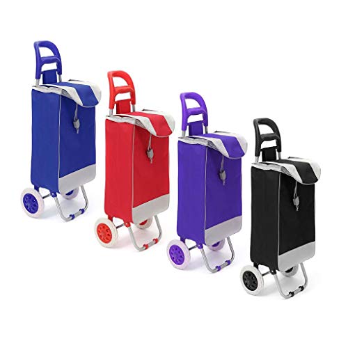 gbgymjm Einkaufstrolley 45L Faltbarer Einkaufstrolley auf Rädern Push Tote Cart Carts Korb Gepäck Räder Oxford Stoff… – Bild 4