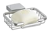 Wenko 19373100 Seifenablage Ambra - Draht, rostfreies, verchromtes Zink, 12 x 3 x 13 cm