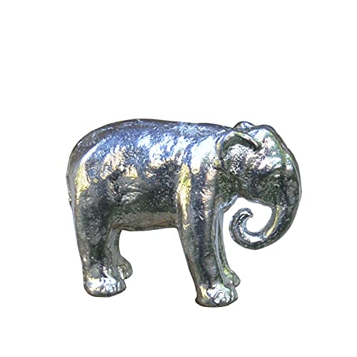 Figurine Éléphant Indien, Éléphant a Collectioner, Figurine d'Espèces Menacées, Fabrication Artisanale Française en Étain par William Sturt des Étains de Jumilhac