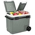 Alpicool Portable Freezer Car Refrigerator, 12 Volt Car Freezer Dual Zone 12V Fridge Freezer 61Quarts Portable Freezer for Car (-4?-68?) 12V/24V DC Camping Refrigerator for Travel Road Trip