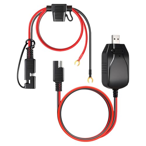 Cargador para moto – 12 V de carga inteligente portátil | Batería portátil – Apto para tractor ATV remolque coche exterior
