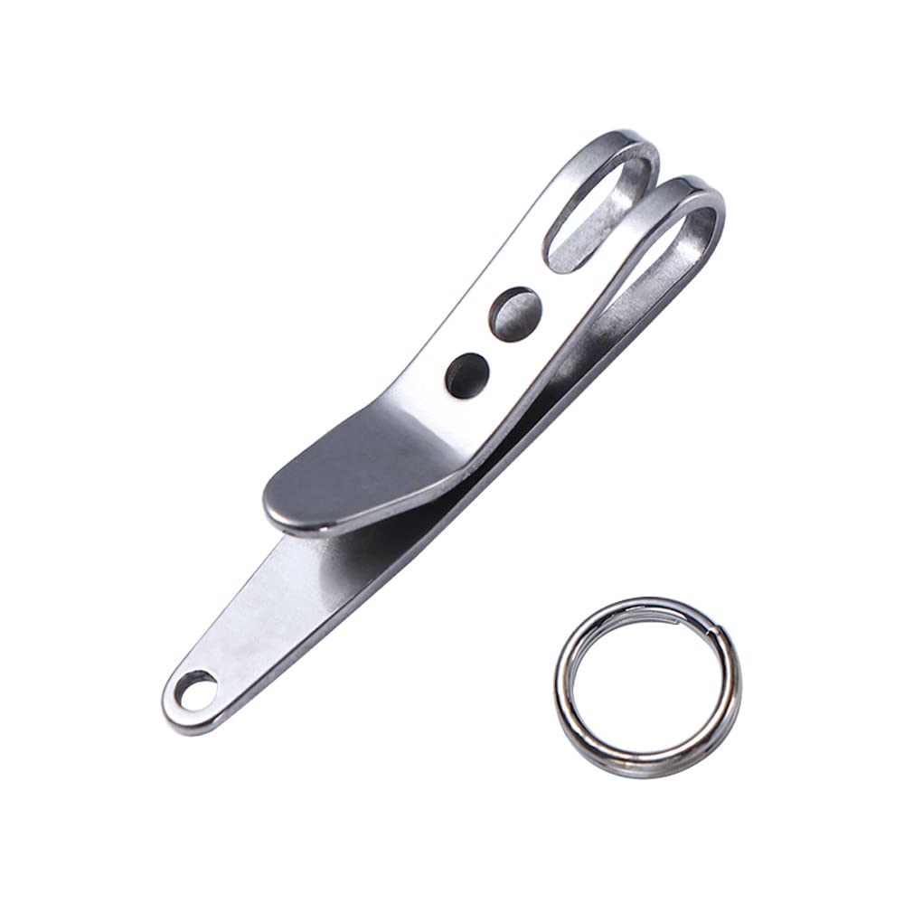 Waist Belt Hanging Clip Gadgets Outdoor Tools Pocket Clips Key Ring Mini Stainless Steel Portable Metal Key Buckles
