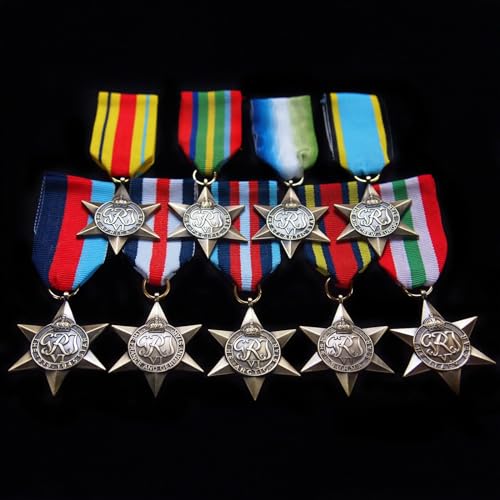 Trikoty 9x Campaign Star Military Medals Set World War 2 Collection 1939-45 Burma Africa Pacific Arctic Award WW2 Repro - Image 2
