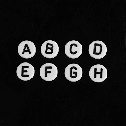 Contas com letras, contas redondas do alfabeto Contas da letra do alfabeto 500 unidades, para pulsei