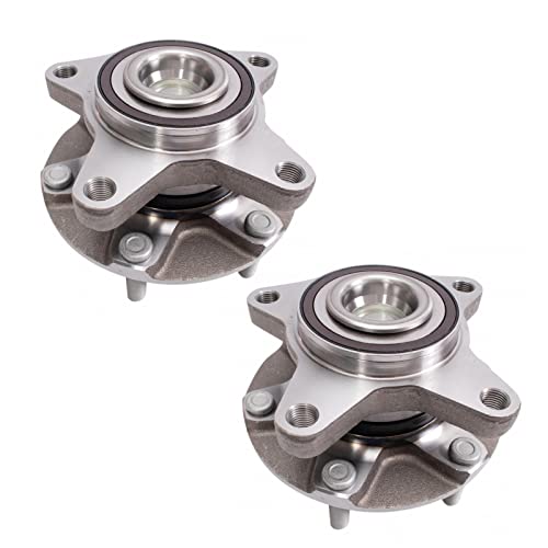 Image of TRQ 2 Piece Front Wheel Bearing & Hub Assembly Set Compatible with 2019-2022 Ford Ranger