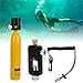 Vomeko 500ML Mini Tank Dive Scuba, 5-10 Minutes Underwater Breath Device Portable Diving Cylinder Oxygen Tank Kits,Portable Dive Equipment Suit