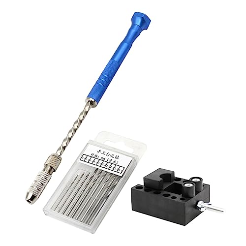 HOLIDYOYO 1Set Multifunctional Hand Drill with Drill Bits and Vise for Jewelry Carving Precision Drilling Tool for Projects