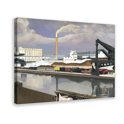 Décoration murale pour bureau et salon avec toile tendue paysage américain