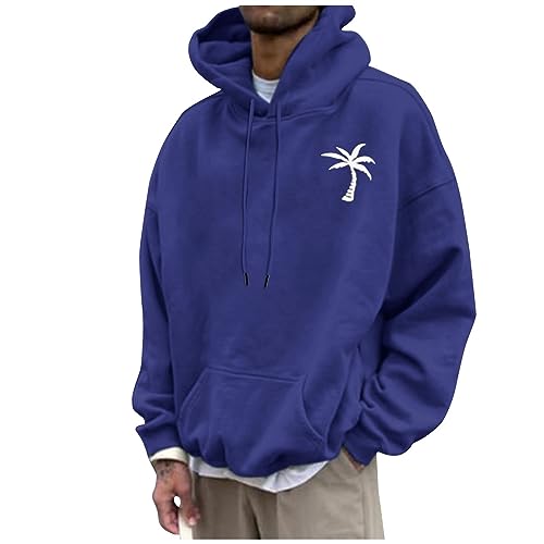 Men's Fashion Hoodies & Sweatshirts Pullover Long Sleeve Unisex Hooded Sweatshirts Solid Color Hoodies, S-4XL