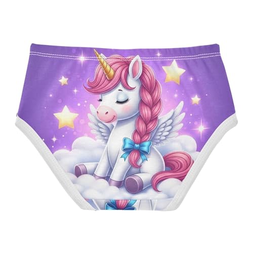 Cotton Toddler Girls Underwear Cute Pink Unicorn Purple Girl Panties Cute Florals Kids Briefs Undies 2t2