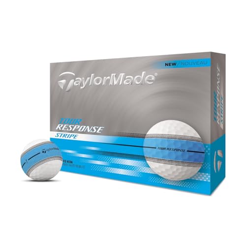 Image of TaylorMade Tour Response Golf Balls, Enhanced 360 ClearPath Alignment, Speed Wrapped Core for Distance and Feel, Pack of 12