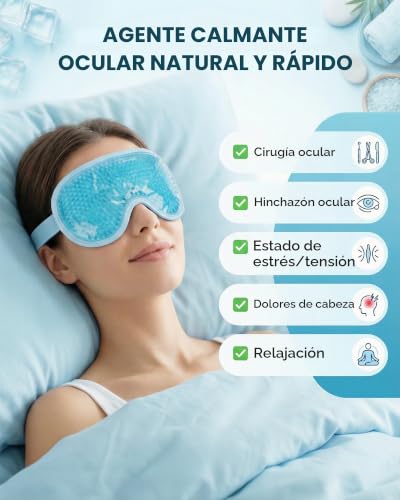 Miniatura 3 de Lulir Antifaz Gel Frio Reutilizable Suave Confort Ocular Y Relajación Azul