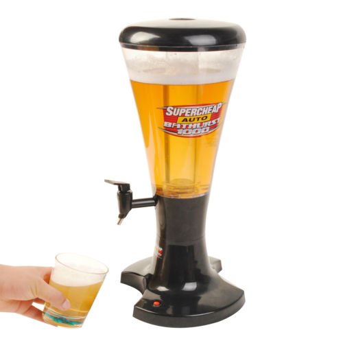 3l Draft Beer Tower Dispenser Plastic with LED Lights New