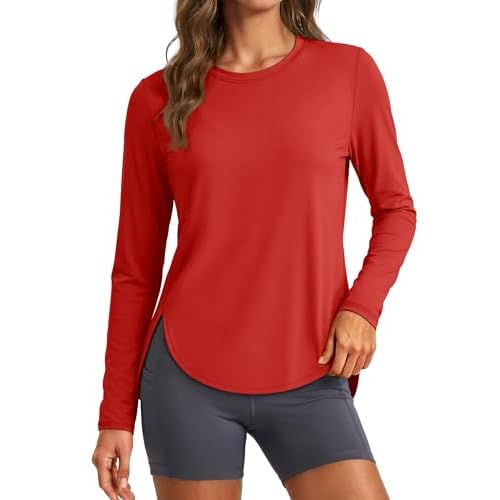 MAGCOMSEN Women's UPF 50+ Sun Shirts Long Sleeve UV Protection Shirt Quick Dry Lightweight Workout Athletic Hiking Tops