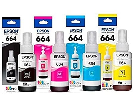 Epson All Colours (T6641-Black, T6642-Cyan, T6643-Magenta, T6644-Yellow ...