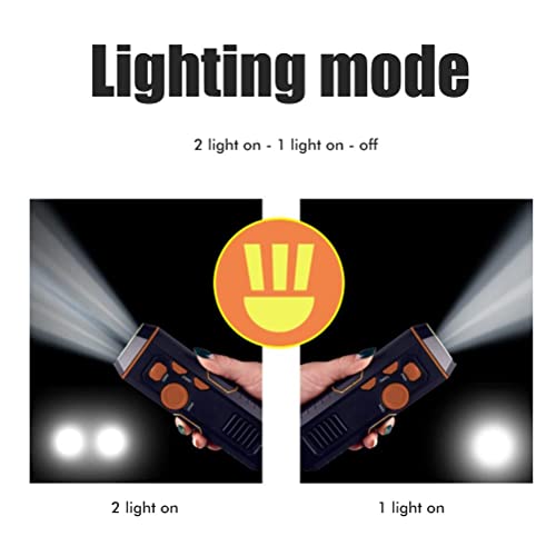 Draagbare noodradio, handslinger met radio, zaklamp F-generator, multifunctionele powerbank-mobiele telefoonlader, SOS-alarm, oplaadbaar, geschikt voor thuis en in noodgevallen - Image 3