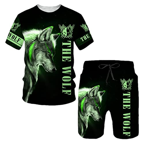 Survêtement homme loup 3D avec impression graphique haute définition L