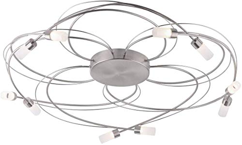 Preisvergleich Produktbild LED Deckenleuchte Paul Neuhaus Nelia 8251-55 Lampe Dimmbar Stahl Weiß