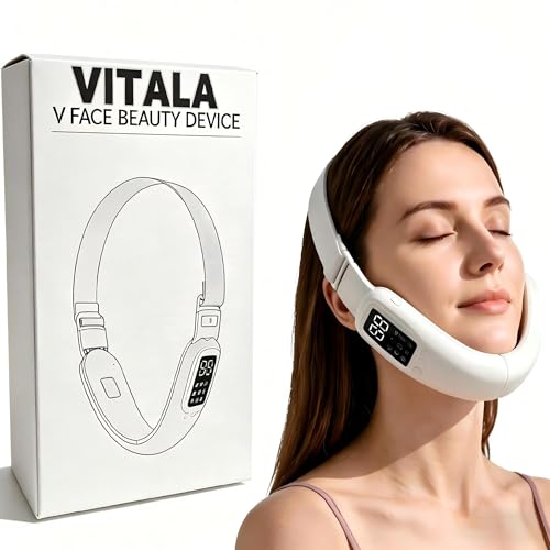 VITALA V Lift Device Electric Double Chin Device and V-Face Machine with 8 Modes and 15 Gear Adjustable LntensitieRechargeablefor Facial Care.
