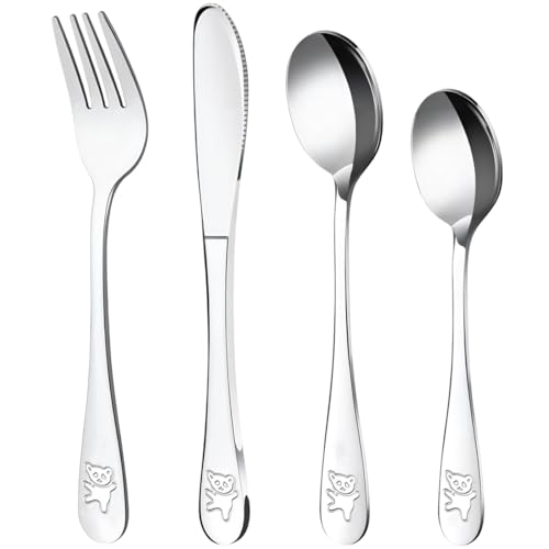 LACHT Cubiertos Bebe Y Cubiertos Infantiles Personalizados Para Niños, Acero Inoxidable, Regalo Para Nacimiento O Bautizo.