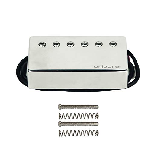 oripure Alnico 5 sellado Humbucker 50 mm 7,2 K cuello pastilla para guitarra estilo LP de repuesto, bañado en plata