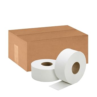 SKILCRAFT 8540-01-590-9073 Recycled Fiber 2-Ply Jumbo Roll Toilet Tissue, 1000 Length x 3-89/128" Width Box of 12