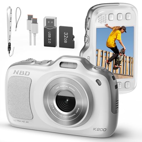 Amazon | NBD 6400万画素 4K コンデジ 16倍ズーム 120g超軽量 デジタル