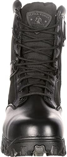 Rocky mens Alpha Force 8" Inch Side Zip-m industrial and construction boots, Black, 5.5 US | Image 2