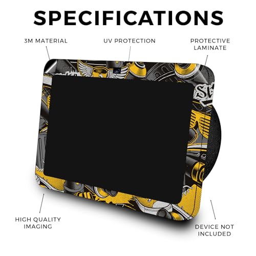 Image of Skin Compatible with Amazon Echo Show 8 (3rd Gen, 2023) - Yellow Hip Hop - Premium 3M Vinyl Protective Wrap Decal Cover - Easy to Apply | Crafted in The USA by MightySkins
