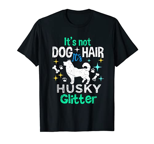 Siberian Husky Hair Dog Lovers T-Shirt, Black
