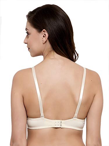 Image of Brachy Women's Poly Cotton Padded Wired Push-Up Bra (BCA FPW031 36A Beige Beige 36A)