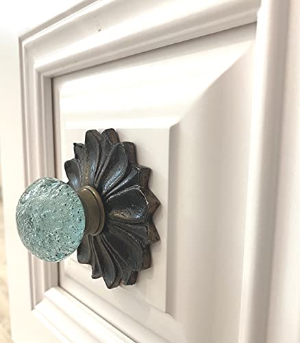 Antique Solid Metal Flower Shaped Decorative Back Plate For Knobs, Pulls - Pack Of 10 #TOP6